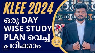 കേരള ലോ എൻട്രൻസ് 2024  Day Wise Study Plan  klee 2024  Kerala Law Entrance 2024 [upl. by Zoila]