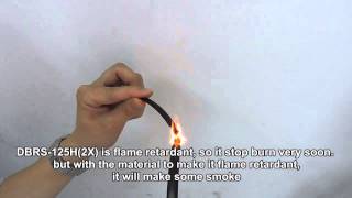 Single Wall Polyolefin Heat Shrink Tubing Flame Retardant Test [upl. by Bina]