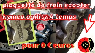 🔥TUTO🔥N⁷²🔥COMMENT CHANGER LES PLAQUETTES DE FREIN SCOOTER KYMCO AGILITY 50cc 4 TEMPS [upl. by Casaleggio]