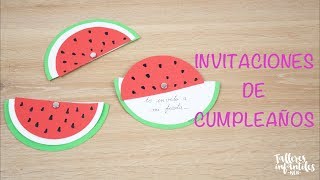 CÓMO HACER INVITACIONES DE CUMPLEAÑOS [upl. by Maia]