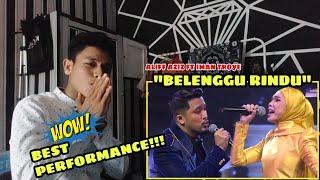 ALIFF AZIZ FT IMAN TROYE  BELENGGU RINDU  GV 8 MINGGU 6 FULL PERSEMBAHAN  INDONESIA REACTION [upl. by Nedrah242]