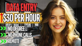 30 Per Hour Data Entry Work From Home Remote Jobs PartTimeFullTime jobs [upl. by Wixted356]