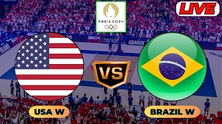 Live Score Update  Brazil Women Vs USA Women  Olympic Women’s Volleyball Aug 8 2024  Semifinals [upl. by Murry]