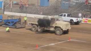 Sublimity Harvest Festival Tractor pull 2014  m923a2 5 ton 6x6 445 foot pull [upl. by Eloisa]