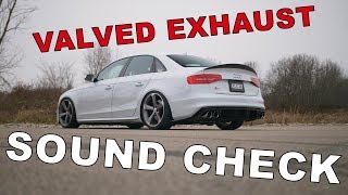 ECS Tuning  Audi B8 S4 Valved Exhaust System [upl. by Eelnayr]