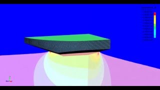 LSDYNA CFD 3D slamming of a wedge cone shape quarter model [upl. by Rafiq]