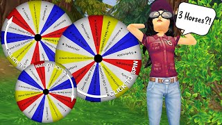 Star Stable Wheel Spin Chooses THREE horses I BUY 😱 I now have 100 horses [upl. by Catton]