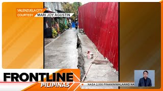 Bahagi ng kalsada sa Brgy Karuhatan bumigay sa kasagsagan ng Bagyong Aghon  Frontline Pilipinas [upl. by Airednaxela363]