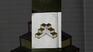 easy 3d illusion drawing shorts 3d youtubeshorts [upl. by Irmo145]