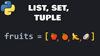 Python lists sets and tuples explained 🍍 [upl. by Bowler]