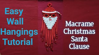 Macrame Christmas SantaClause Wall Hangings viral trending [upl. by Fanchon]