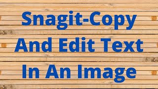 How To Remove Part Of An Image With Snagit [upl. by Robinet]