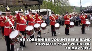 The Yorkshire Volunteers Band performing at Haworth 1940s weekend 2019 4K [upl. by Aicilat873]