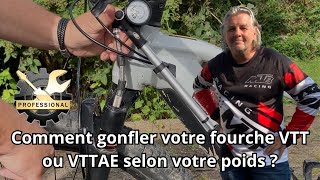 Comment gonfler votre fourche VTT ou VTTAE selon votre poids [upl. by Ingmar]