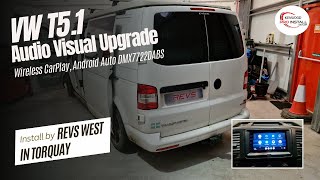 VW T51 Car Stereo Upgrade Wireless CarPlay Android Auto KENWOOD DMX7722DABS vw vwt5 caraudio [upl. by Aksehcnarf381]