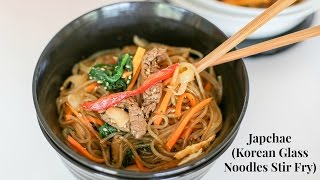 Japchae Korean Glass Noodles Stir Fry 잡채 [upl. by Pilif188]