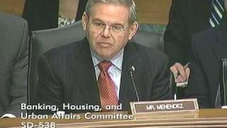 Menendez on the Madoff scandal at the Banking Housing and Urban Affairs Committee hearing [upl. by Winfield]