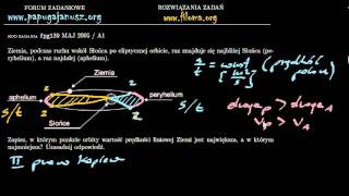 fpg139  Ruch Ziemi wokół Słońca MAJ 2005  A1  zadanie z fizyki  filomaorg [upl. by Refanej44]