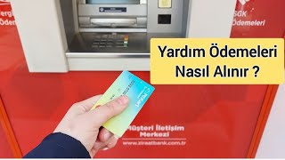 PTT Kartı Yardım Ödemesi ATMden Nasıl Çekilir👍Ptt Maaşı Zıraat ATMsi  Para Çekme Engelli Yardımı [upl. by Jews]