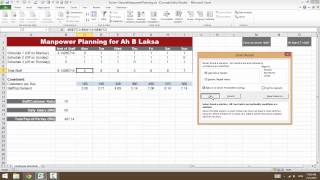 2115 Excel for HR Manpower Planning for a small restaurant using SOLVER [upl. by Leonie]