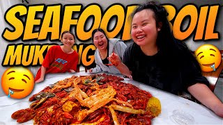 Giant King Crab Seafood Boil  Giant Shrimp  Snow Crab  Mussels Mukbang 먹방 Eating Show SO GOOD [upl. by Ailito]