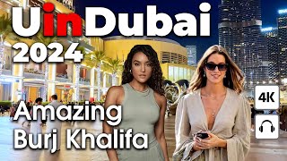 Dubai Live 247 🇦🇪 Amazing Burj Khalifa City Center  4K  Walking Tour [upl. by Haskel716]