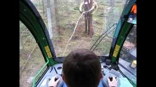 learn to drive Forwarder John Deere 1010E [upl. by Stockton]