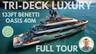 133ft Benetti Oasis 40m Yacht  Full Live Tour  Available New Models  BitLyBenettiForSale [upl. by Reiniar]