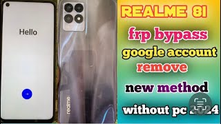 Realme 8i Frp bypass  android 121314 Google account remove  Realme 8i Frp bypass 2024 without pc [upl. by Corley39]