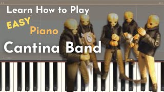 Cantina Band Easy Piano Tutorial [upl. by Eyma]