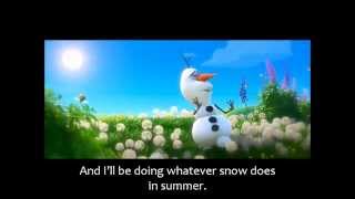 FROZEN  In Summer Olafs song  Official Disney 3D Movie Clip  Sing Along Words [upl. by Werby663]