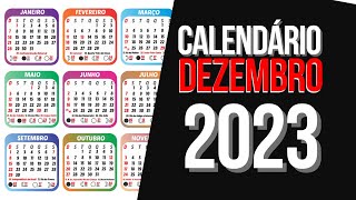 ➥ CALENDÁRIO DEZEMBRO 2023  DATA MÊS DE DEZEMBRO 2023 [upl. by Beitch]