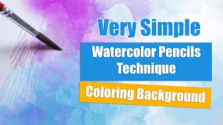 Watercolor Pencil Techniques for Coloring Book for Adult  Coloring the background [upl. by Janine487]