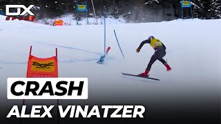 Alpine Ski Alex Vinatzer crash at Alta Badia  Gigante  2022 🇮🇹 [upl. by Notlrahc]