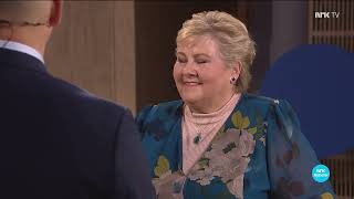 Valg 2023 Partilederdebatt i Stavanger 6 Erna Solberg om søndagsåpne butikker [upl. by Anaher]