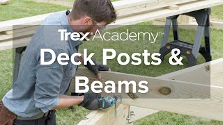 How to Install Deck Frame Beams and Posts  Trex Academy [upl. by Atnahc43]