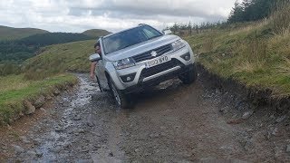 Suzuki Grand Vitara II off road at Strata Florida greenlane [upl. by Anasiul]