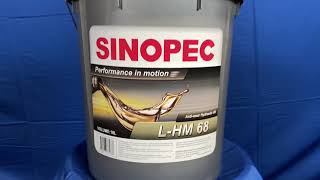 Sinopec LHM 68 AntiWear Hydraulic Oil  5 Gallon [upl. by Lahcsap269]