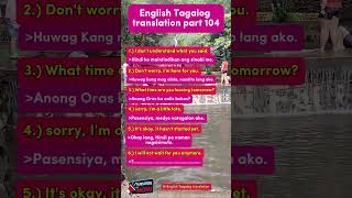 English Tagalog translation part 104 aienglishtagalogtranslation [upl. by Itsyrk884]