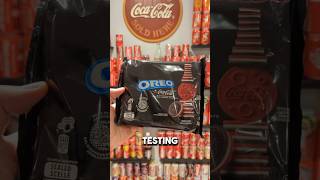 Taste testing Coca Cola flavoured Oreos from Canada coke soda oreos tastetest [upl. by Ahtivak407]