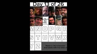 name rdr2 character that starts with the letter M day 1326 [upl. by Zeuqcaj]