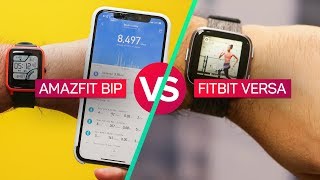 Amazfit Bip vs Fitbit Versa Which is more like Pebble [upl. by Dnumsed]