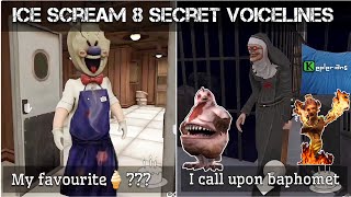 Ice Scream 8 secret all idle voicelines Rod  Evil Nun [upl. by Rebmik]