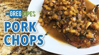 Pork Chops with Apple Honey Sauce – Gregcipes [upl. by Adehsar]