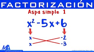 Factorización método de Aspa Simple  Ejemplo 1 [upl. by Xila]