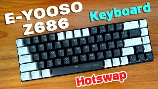 UNBOXING KEYBOARD  EYOOSO Z686  65  LEG RGB  HOTSWAP [upl. by Anahsohs]