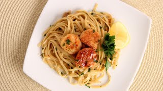 Scallop Scampi over Linguine Recipe  Laura Vitale  Laura in the Kitchen Episode 534 [upl. by Clementina]