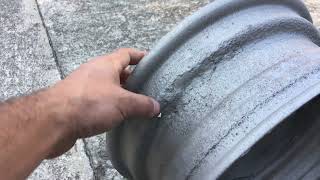 Rebuilding the Chevette rims part1 sandblasting [upl. by Chan57]