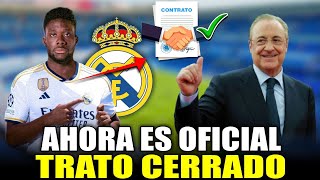 ¡SÍ CONFIRMADO ¡FLORENTINO CIERRA EL TRATO PUEDES CELEBRAR Noticias del Real Madrid [upl. by Airdnat]