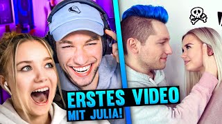 JULIA und REZO reagieren auf erstes Video ZUSAMMEN [upl. by Dorcy]